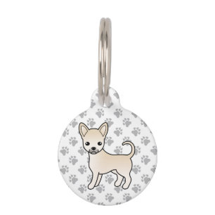 Placa Para Mascotas Chihuahua de dibujos animados lindos de capa suave