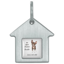 Placa Para Mascotas Chihuahua Mi mejor amigo Personalizado Dog House N