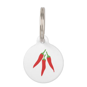 Placa Para Mascotas Chili Peppers