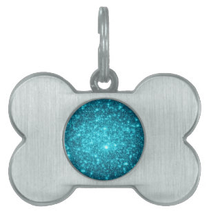Placa Para Mascotas Chispa Turquesa