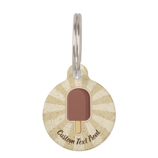 Placa Para Mascotas Chocolate Ice Cream Stick (Anverso)