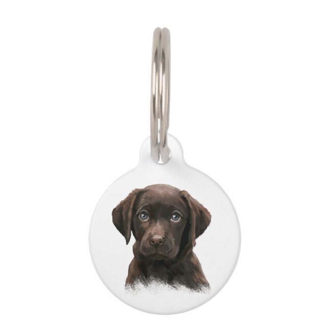 Placa Para Mascotas Chocolate Lab Dog (Anverso)