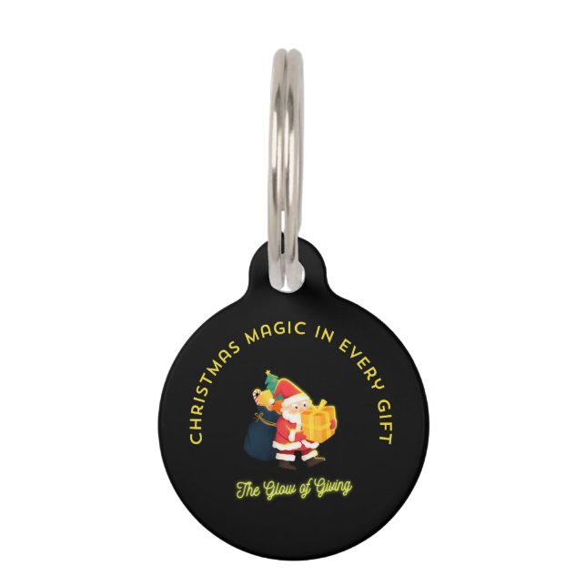 Placa Para Mascotas Christmas Magic in Every Gift (Anverso)