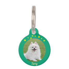 Placa Para Mascotas Christmas Round Pet Tag – Festive Holiday ID Tag