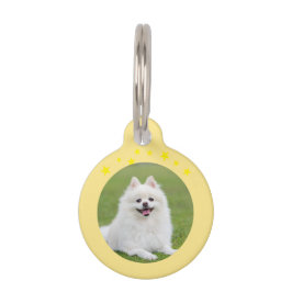 Placa Para Mascotas Christmas Round Pet Tag – Festive Holiday ID Tag