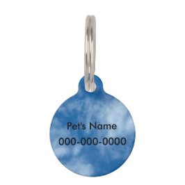 Placa Para Mascotas Cielo azul con nubes