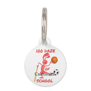 Placa Para Mascotas Ciento De Deslumbramiento De La Escuela Thunder_Co