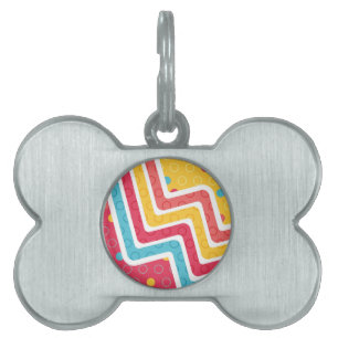 Placa Para Mascotas Cifras geométricas 4
