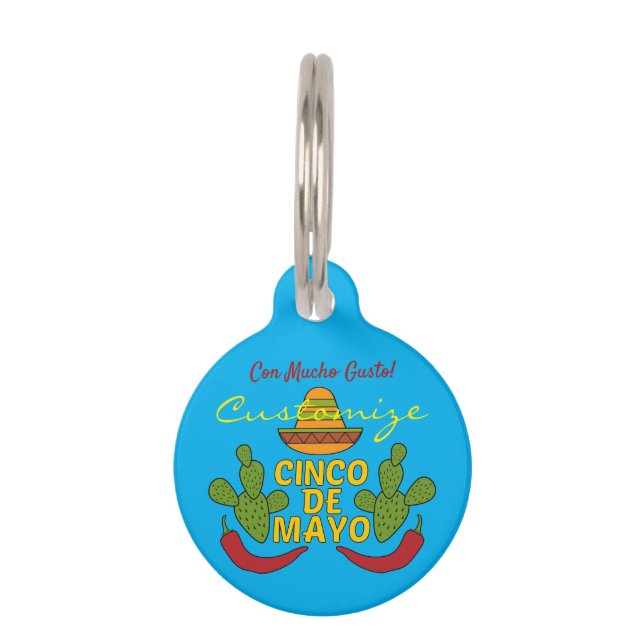 Placa Para Mascotas Cinco de Mayo Thunder_Cove (Anverso)