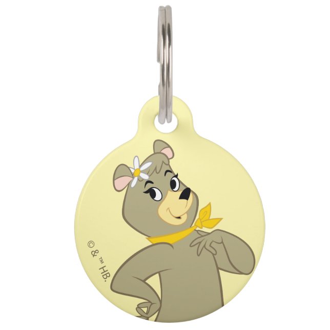 Placa Para Mascotas Cindy Bear Playful Pose (Anverso)