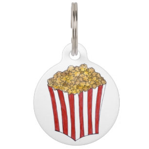 Placa Para Mascotas Cine de cine con palomitas de maíz Caramel Corn Fo