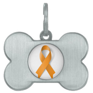 Placa Para Mascotas Cinta de la conciencia de la leucemia