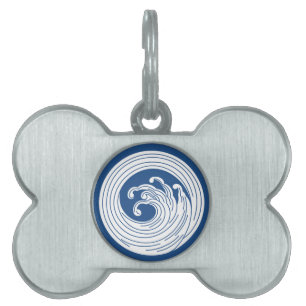 Placa Para Mascotas Círculo ondulado