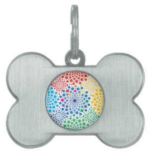 Placa Para Mascotas Círculos Mandala 3