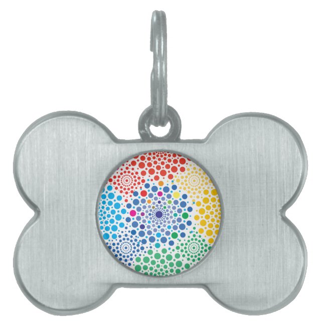 Placa Para Mascotas Círculos Mandala 3 (Frente)
