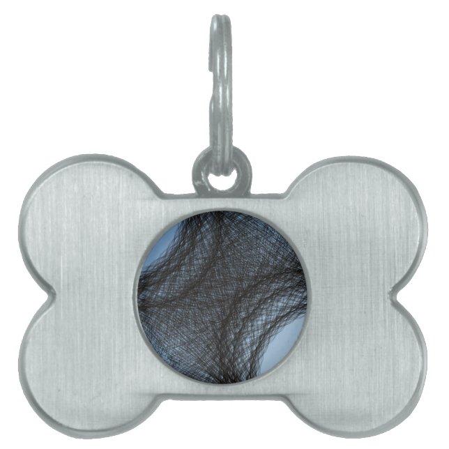 Placa Para Mascotas círculos oscuros superpuestos (Frente)