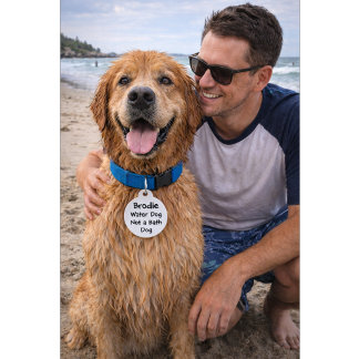Placa Para Mascotas Cita Divertida con Número de Teléfono | Nombre Per