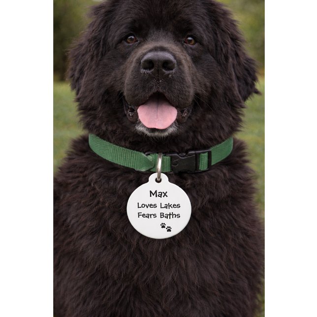 Placa Para Mascotas Cita Divertida con Número de Teléfono | Nombre Per (Subido por el creador)