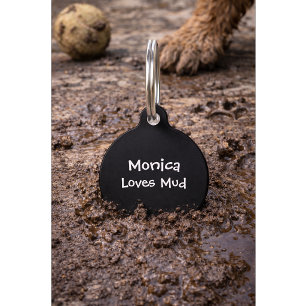 Placa Para Mascotas Cita Divertida de Perro con Número de Teléfono M