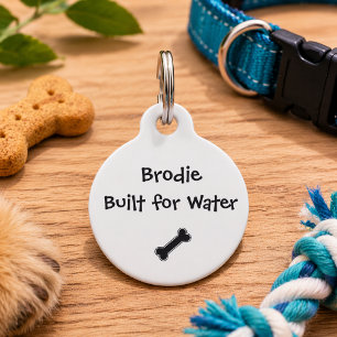 Placa Para Mascotas Cita Divertida de Perro con Número de Teléfono P