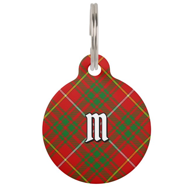Placa Para Mascotas Clan Bruce Tartan (Anverso)