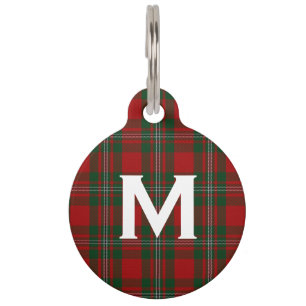 Placa Para Mascotas Clan clásico MacGregor Plaid Personalizado