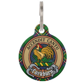 Placa Para Mascotas Clan Cockburn Escudo sobre Tartán