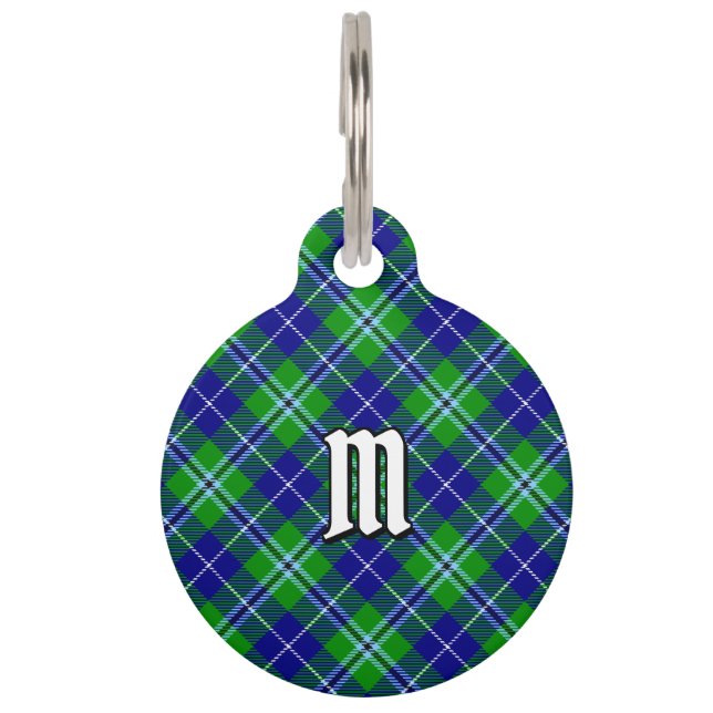 Placa Para Mascotas Clan Douglas Tartan (Anverso)