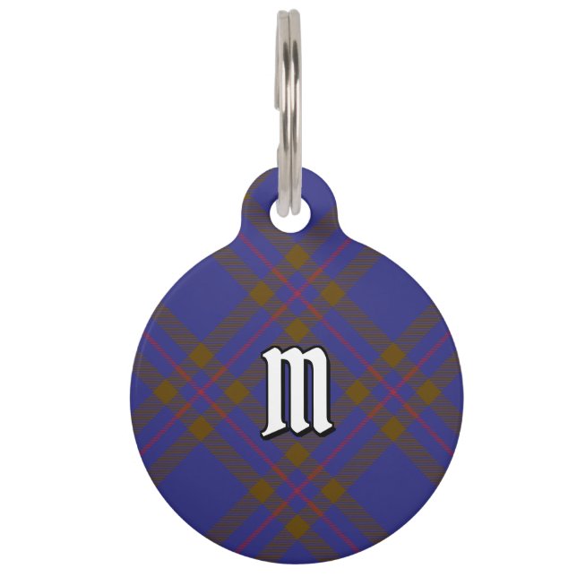 Placa Para Mascotas Clan Elliot Modern Tartan Pet ID Etiqueta (Anverso)