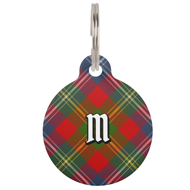 Placa Para Mascotas Clan Forrester Tartan (Anverso)