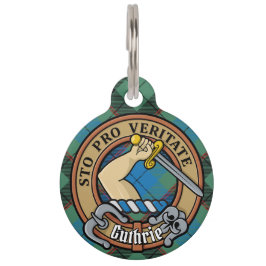 Placa Para Mascotas Clan Guthrie Escudo por Tartán