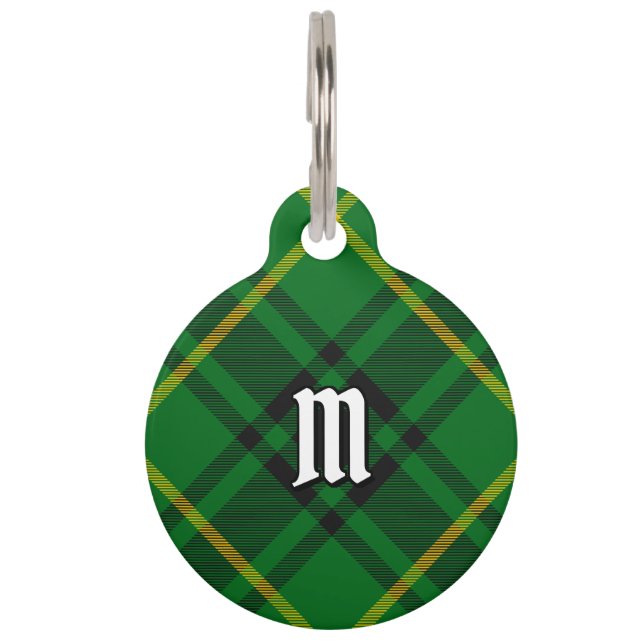Placa Para Mascotas Clan MacArthur Tartan (Anverso)