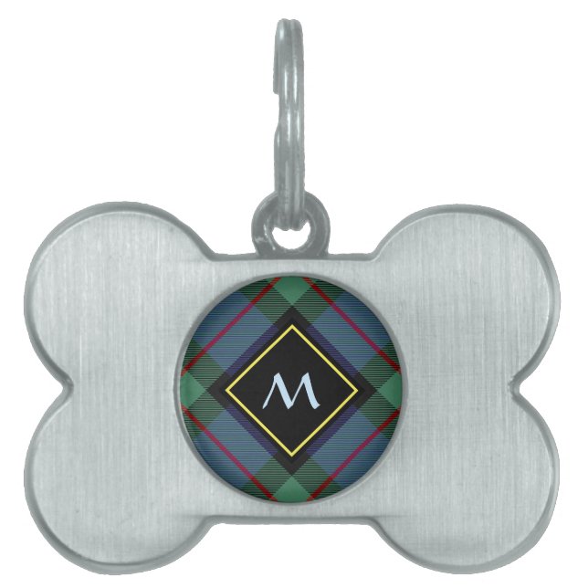 Placa Para Mascotas Clan MacLaren Tartan (Frente)