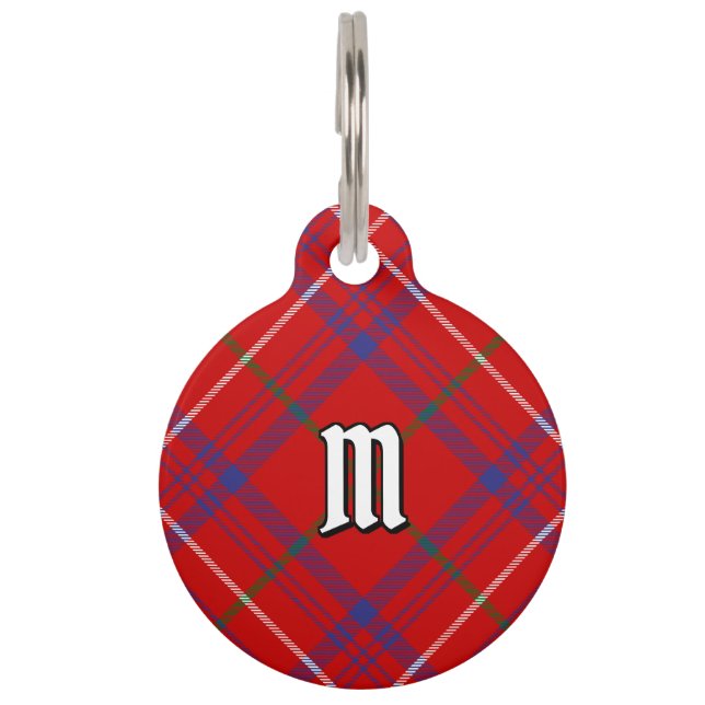 Placa Para Mascotas Clan Rosa Tartan (Anverso)