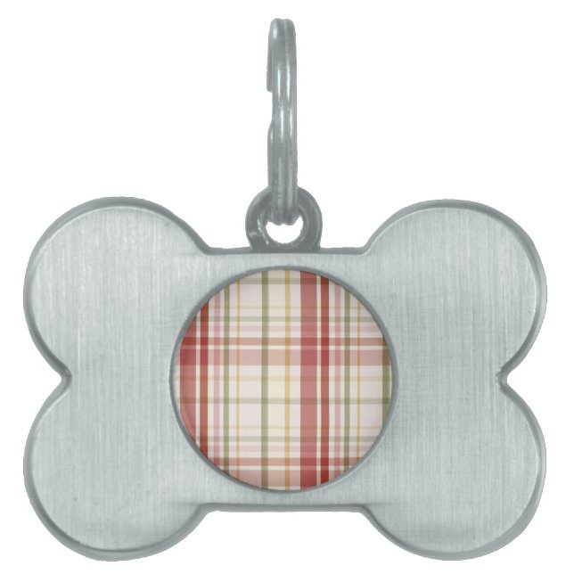 Placa Para Mascotas Clan Stewart Tartan (Frente)