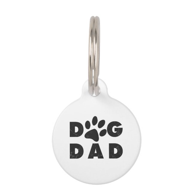 Placa Para Mascotas Clásico de Dog Dad (Anverso)