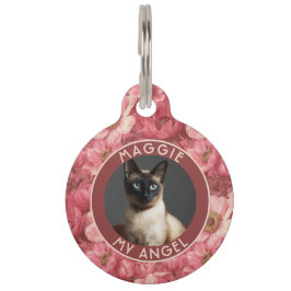 Placa Para Mascotas Classic Cat Lover Present Anemones Floral