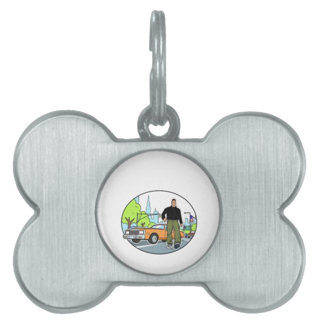 Placa Para Mascotas Claude - GTA 3 (Frente)