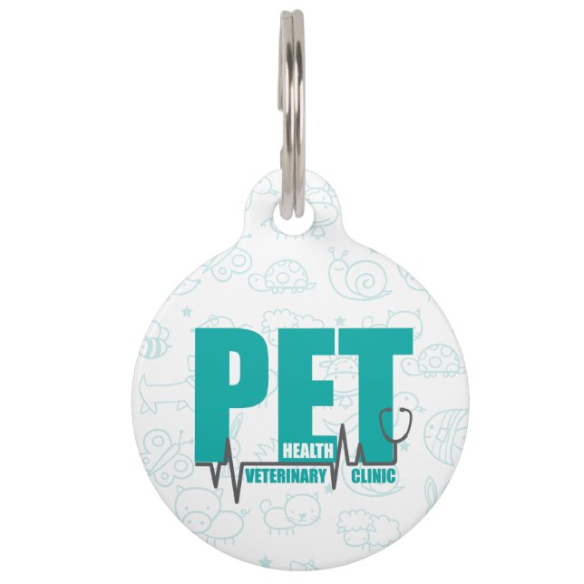 Placa Para Mascotas Clínica veterinaria Negocio moderno (Anverso)