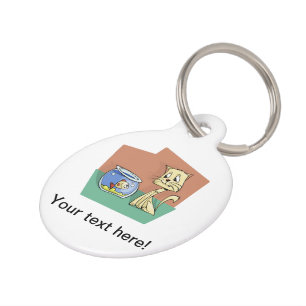 Placa Para Mascotas Clipart de petanca de gato y peces