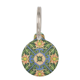 Placa Para Mascotas Cloisonne China Patter Asia Oriental