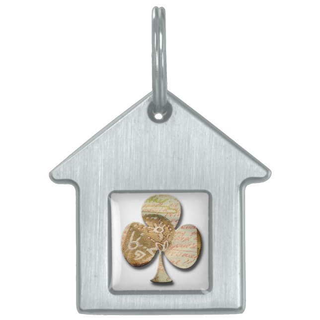 Placa Para Mascotas Clover de lienzo (Frente)