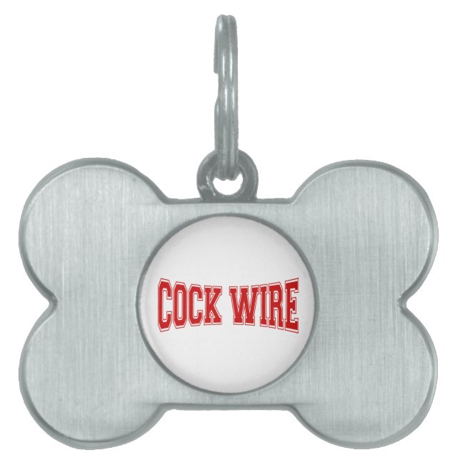 PLACA PARA MASCOTAS COCKWIRE (Frente)