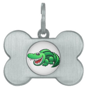 Placa Para Mascotas Cocodrilo del dibujo animado