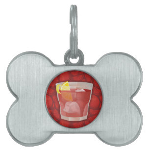 Placa Para Mascotas Cóctel americano