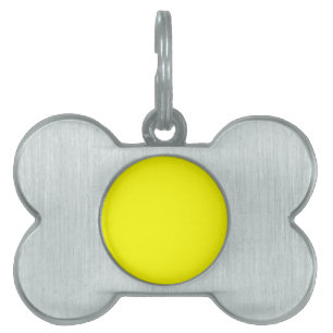 Placa Para Mascotas Código hexagonal amarillo neón FFFF01