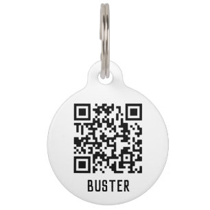 Placa Para Mascotas Código QR con nombre