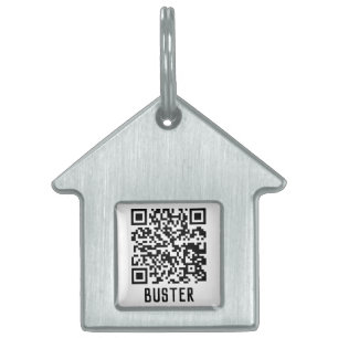Placa Para Mascotas Código QR con nombre