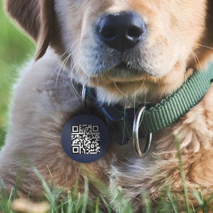 Placa Para Mascotas Código QR de identificación de perro   Escándalo a