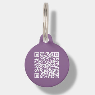 Placa Para Mascotas Código QR de Personalizable de lavanda   Buscar et